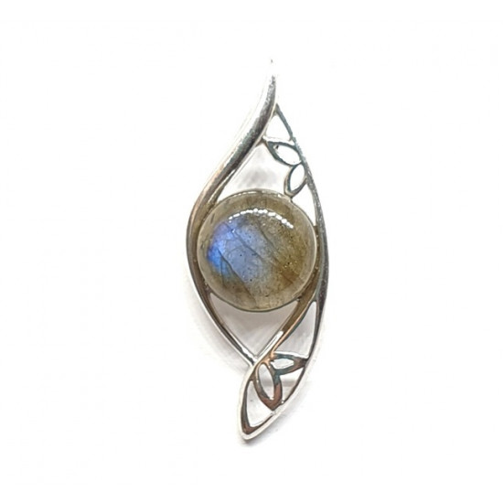 Sterling Silver Labradorite Pendant P26-14