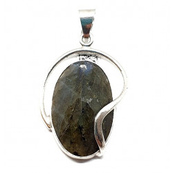 Sterling Silver Labradorite Pendant P120-68