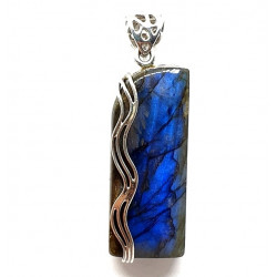 Sterling Silver Labradorite Pendant P188-68
