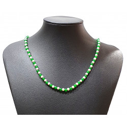 silver jade necklace 4mm