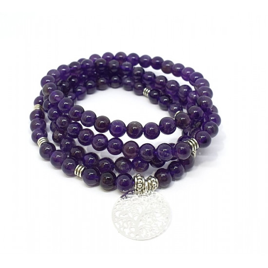Amethyst Mala Bracelet