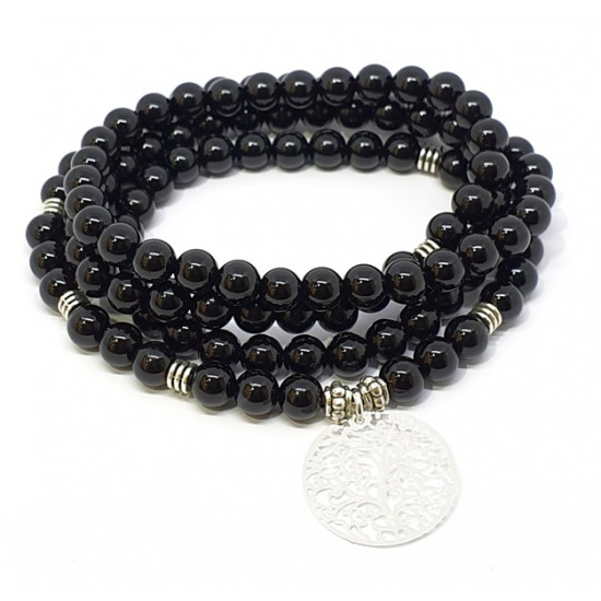 Black Onyx Mala Bracelet 6mm