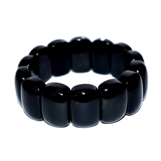 Rectangular Rainbow Obsidian Bracelet