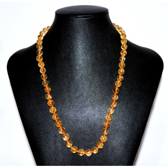 citrine necklace 8mm