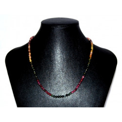 multicolored tourmaline necklace 4mm