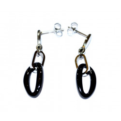 Ceramic earrings black 