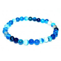 bracelet agate bleu 6mm