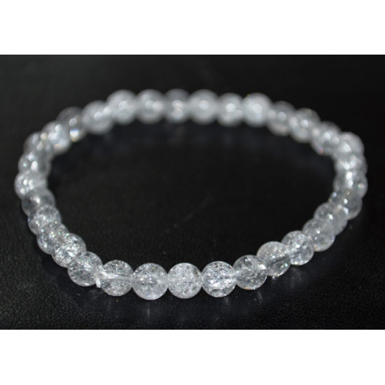 Crackle Quartz Bracelet 6mm