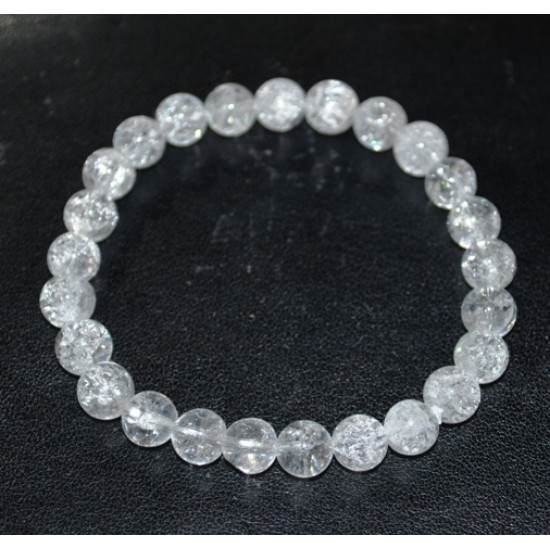 Crackle Quartz Bracelet  8mm
