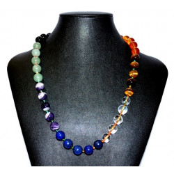 7 chakras necklace 10mm