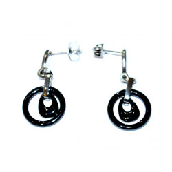 Ceramic earrings black 