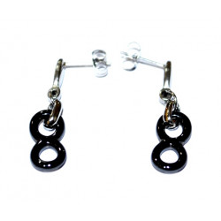 black ceramic earrings