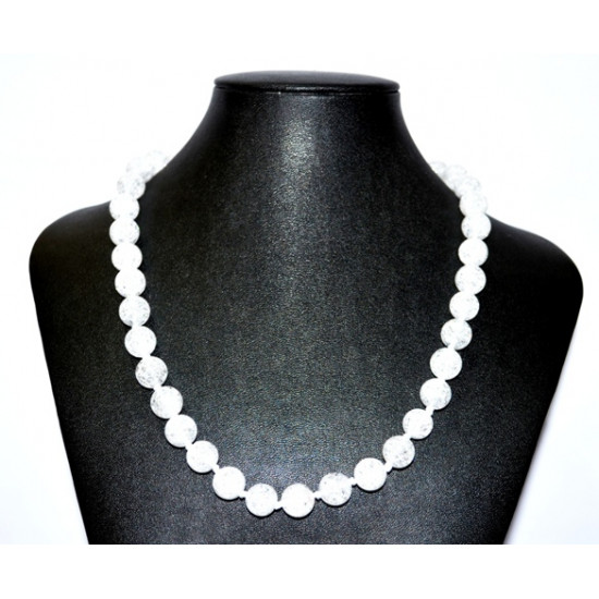 crackle quartz necklace 10mm