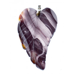 mookaite leaf pendant