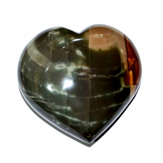 Polychrome jasper heart