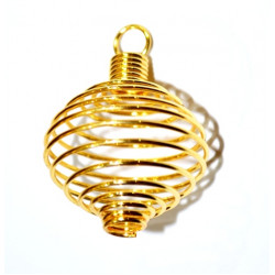 tumbled stone cage gold PM