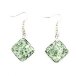 Boucles d'oreilles agate mousse