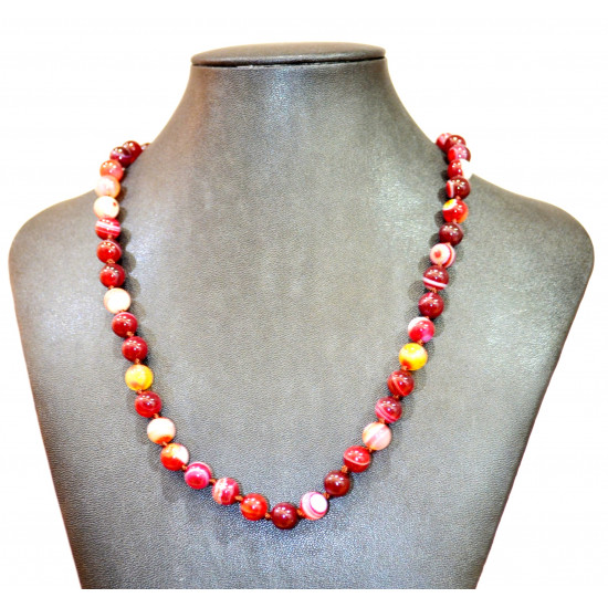 red agate necklace 8mm