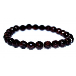 Garnet Bracelet 8 mm faceted