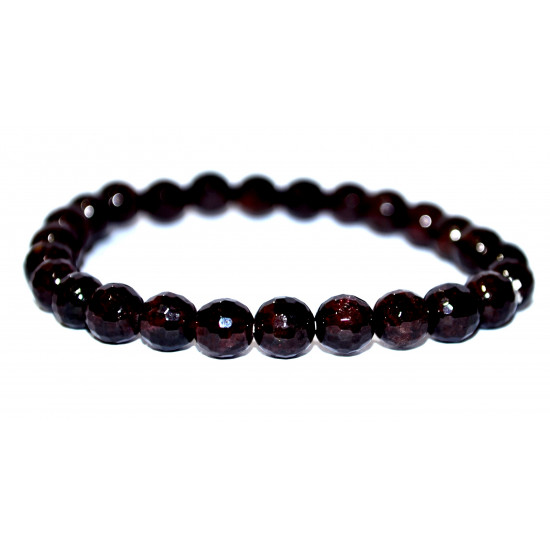 Garnet Bracelet 8 mm faceted