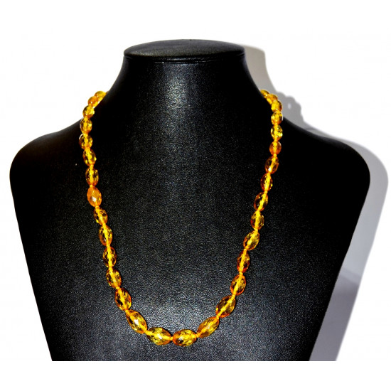faceted amber necklace