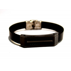 Leather and Stainless Steel Men's bracelet