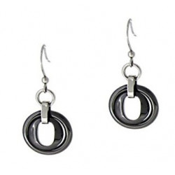 Ceramic earrings black 