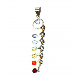 Silver 7 chakras pendant
