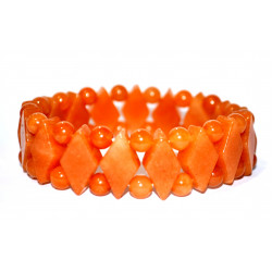 bracelet aventurine orange losange