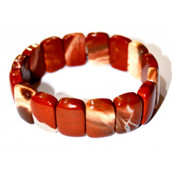Rectangular Red Petrified Wood Bracelet