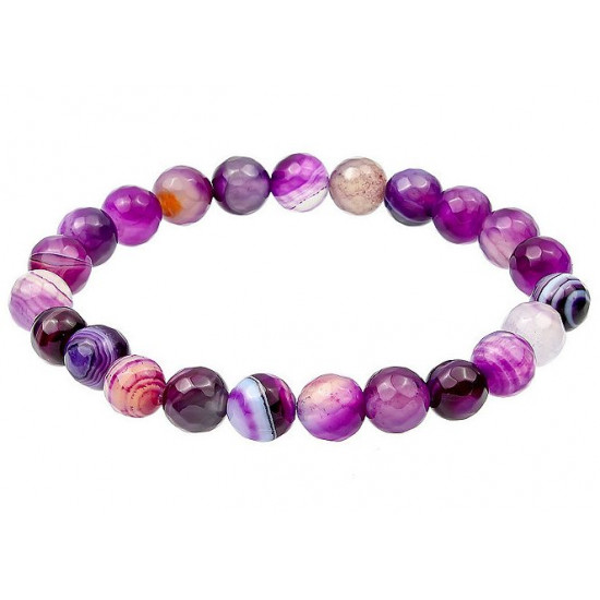 Purple Agate Bracelet 8mm faceted