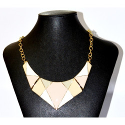 beige and taupe city necklace