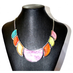 multicolored ice necklace