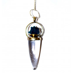 quartz and cavansite pendulum