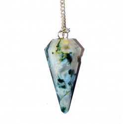 moss agate pendulum