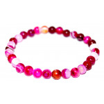 bracelet agate rose 6mm