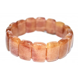 Rectangular Strawberry Quartz Bracelet