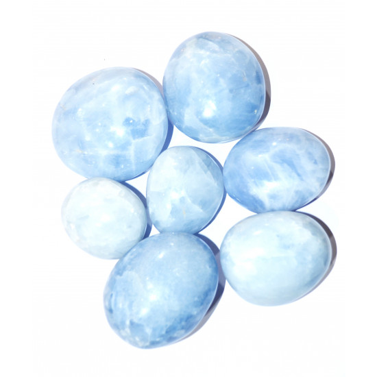 palm stone blue calcite
