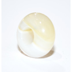 white agate bead
