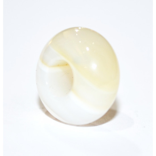 white agate bead
