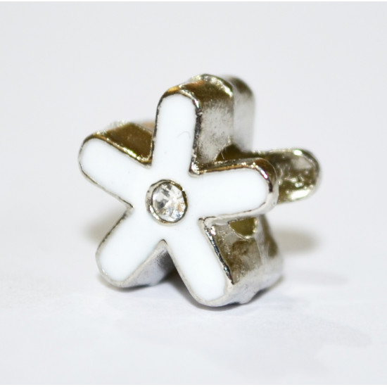 white flower charm