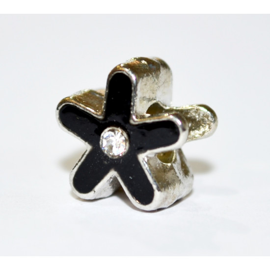 black flower charm 