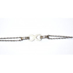 infinity white ceramic bracelet