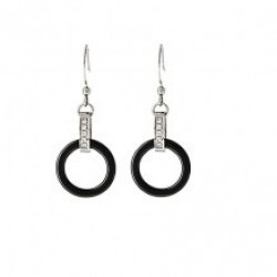 Ceramic earrings black 