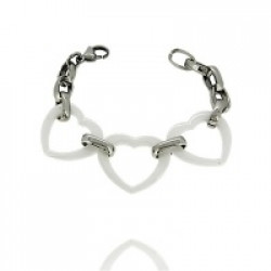 White ceramic bracelet ceram77