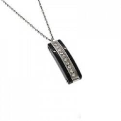 Black ceramic necklace cera03