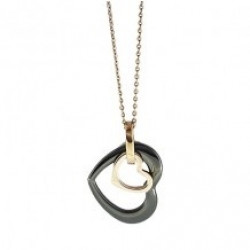 Black ceramic necklace cera21