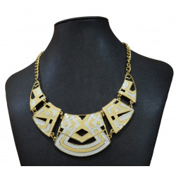 beige and white iquito necklace
