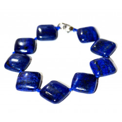Lapis Lazuli Bracelet Diamond Shaped 