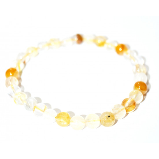 Yellow Hematoid Quartz Bracelet 6mm